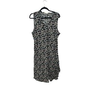 Seven Islands Sleeveless Floral Plus Size Dress Size 3XL Black Long Length